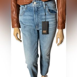 NWT Frye Sienna Cropped Skinny blue mid rise denim size 30